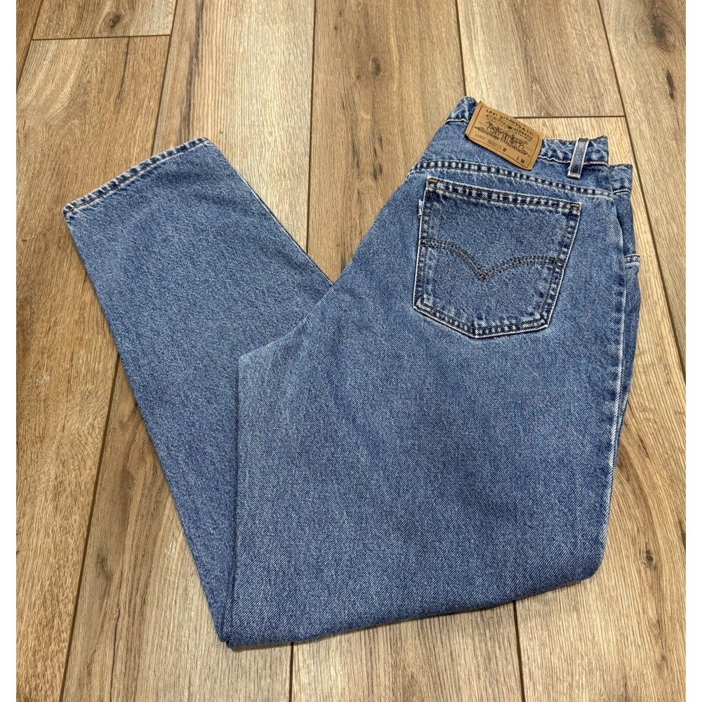 Vintage Levi's 550 Relaxed Fit Taper Jeans Sz 16 Reg M Women's USA White Tab 90s